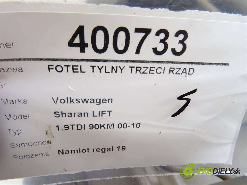 Volkswagen Sharan LIFT    1.9TDI 90KM 00-10  Sedadlo zadný tretí RIADOK:  (Sedačky, sedadlá)