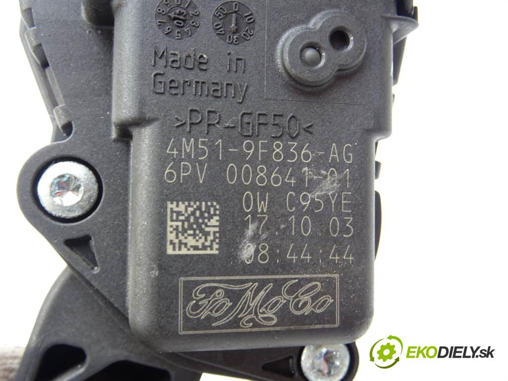 Mazda 3  2005 80 kW BK HATCHBACK 5D 1.6TDCI 109KM 03-09 1600 Potenciometer plynového pedálu 4M51-9F836-AG (Pedále)