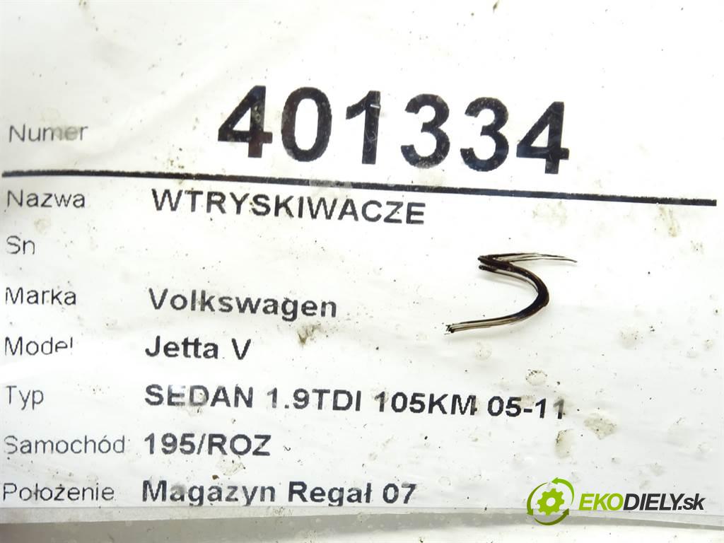 Volkswagen Jetta V  2007 77 kW SEDAN 1.9TDI 105KM 05-11 1900 vstřikovací ventily 038130073AG
