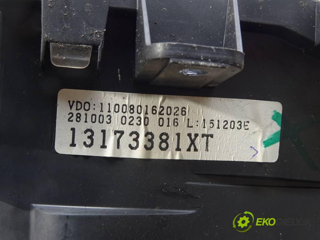 Opel Meriva  2003 74kW 1.7CDTI 100KM 02-10 1686 Prístrojovka 13173381XT (Prístrojové dosky, displeje)