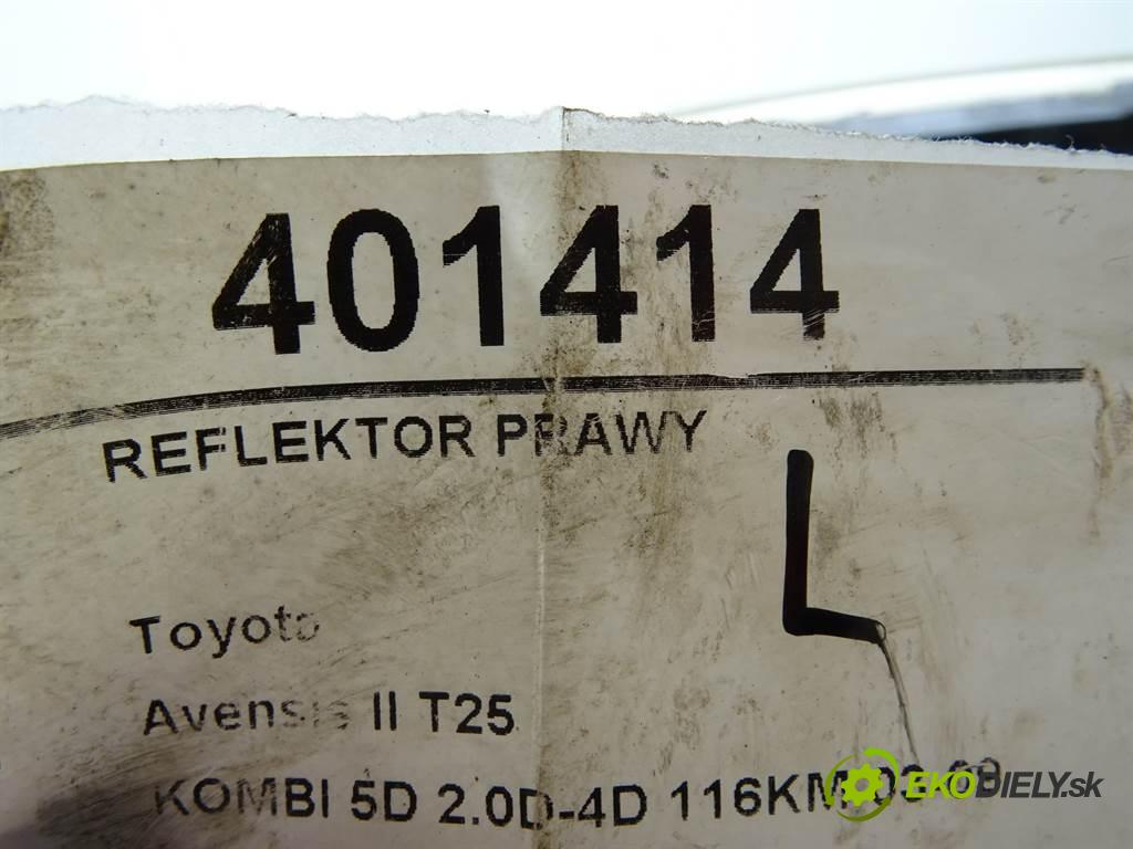 Toyota Avensis II T25  2003 85 kW KOMBI 5D 2.0D-4D 116KM 03-09 2000 Svetlomet pravy XENON