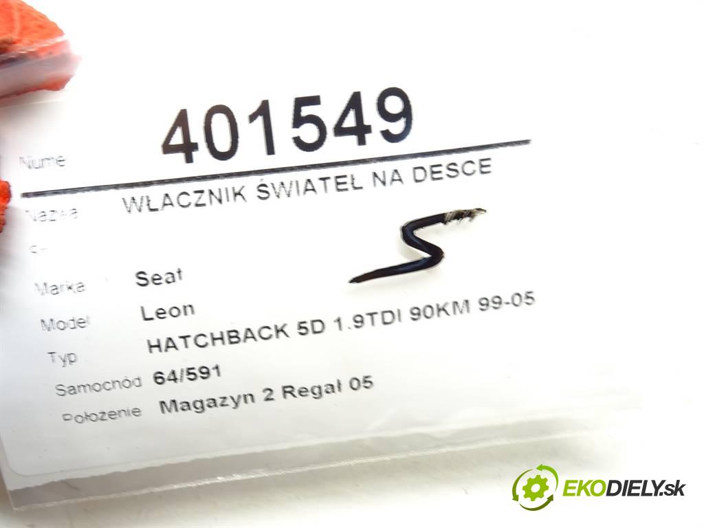 Seat Leon  2001 66 kW HATCHBACK 5D 1.9TDI 90KM 99-05 1900 spínač světel na přístrojové desce 1M1941531D (Ovládaní topení a přepínače)