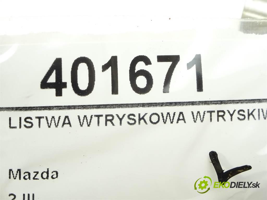 Mazda 2 III  2019 66 kW DJ HATCHBACK 5D 1.5B 90KM 14-20 1500 Lišta vstrekovacia Vstrekovacie ventily P51313250 (Vstrekovacie lišty)
