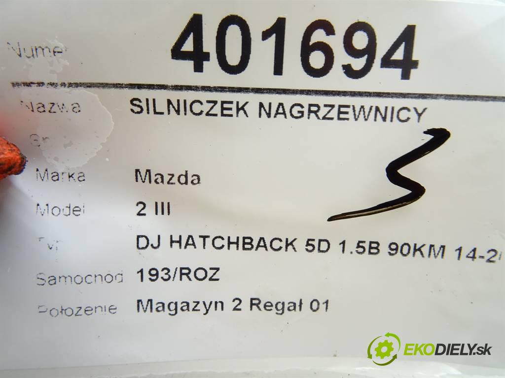 Mazda 2 III  2019 66 kW DJ HATCHBACK 5D 1.5B 90KM 14-20 1500 Motorček kúrenia MB601D23N (Motorčeky kúrenia)