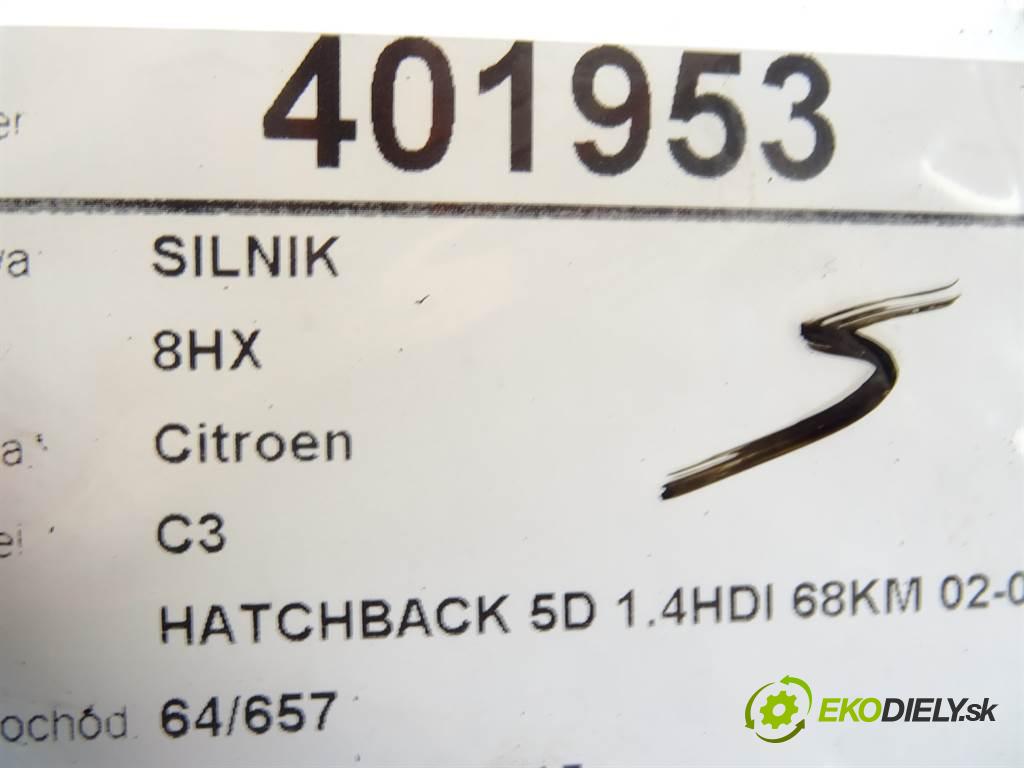 Citroen C3  2002 50 kW HATCHBACK 5D 1.4HDI 68KM 02-09 1400 Motor 8HX (Motory (kompletné))