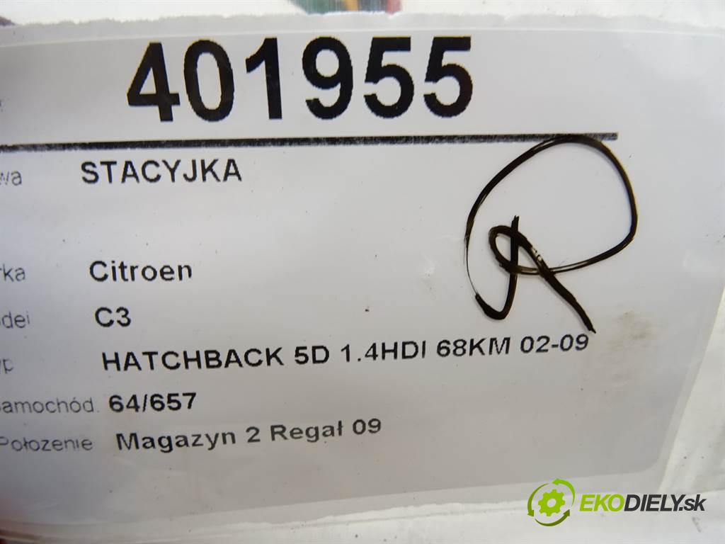 Citroen C3  2002 50 kW HATCHBACK 5D 1.4HDI 68KM 02-09 1400 spinačka 9632897680 (Spínacie skrinky a kľúče)
