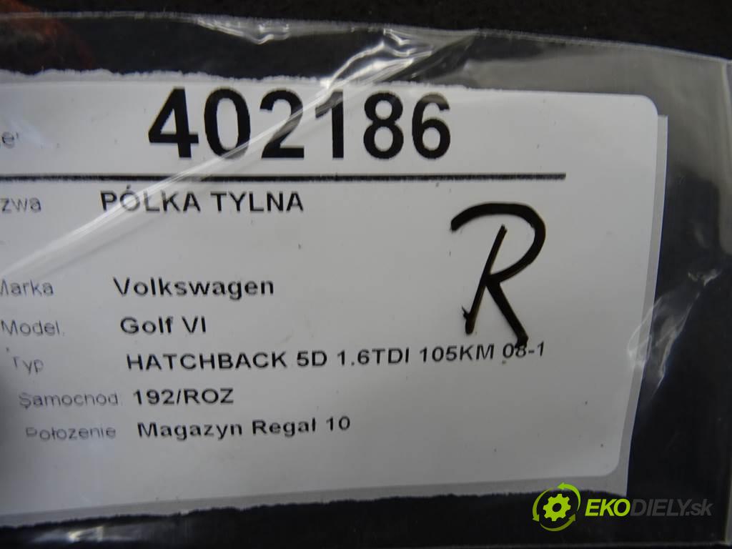 Volkswagen Golf VI  2012 77 kW HATCHBACK 5D 1.6TDI 105KM 08-13 1600 Pláto zadná 1K6867769 (Pláta zadné)