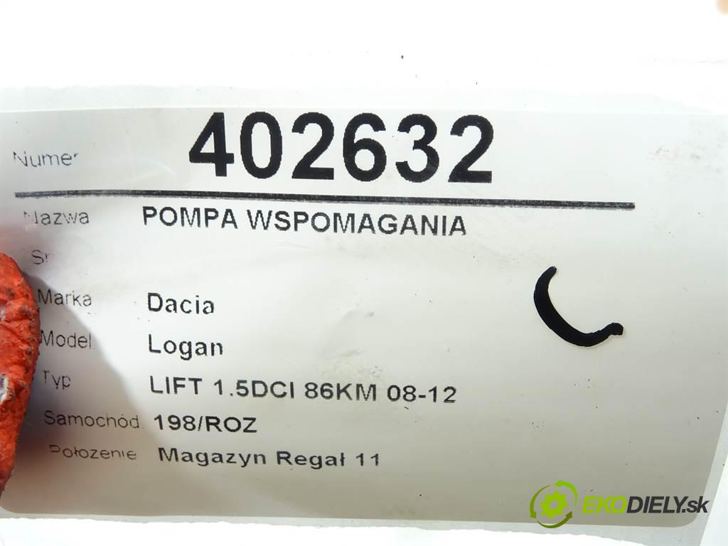 Dacia Logan  2009 63 kW LIFT 1.5DCI 86KM 08-12 1500 Pumpa servočerpadlo 8200963686 (Servočerpadlá, pumpy riadenia)