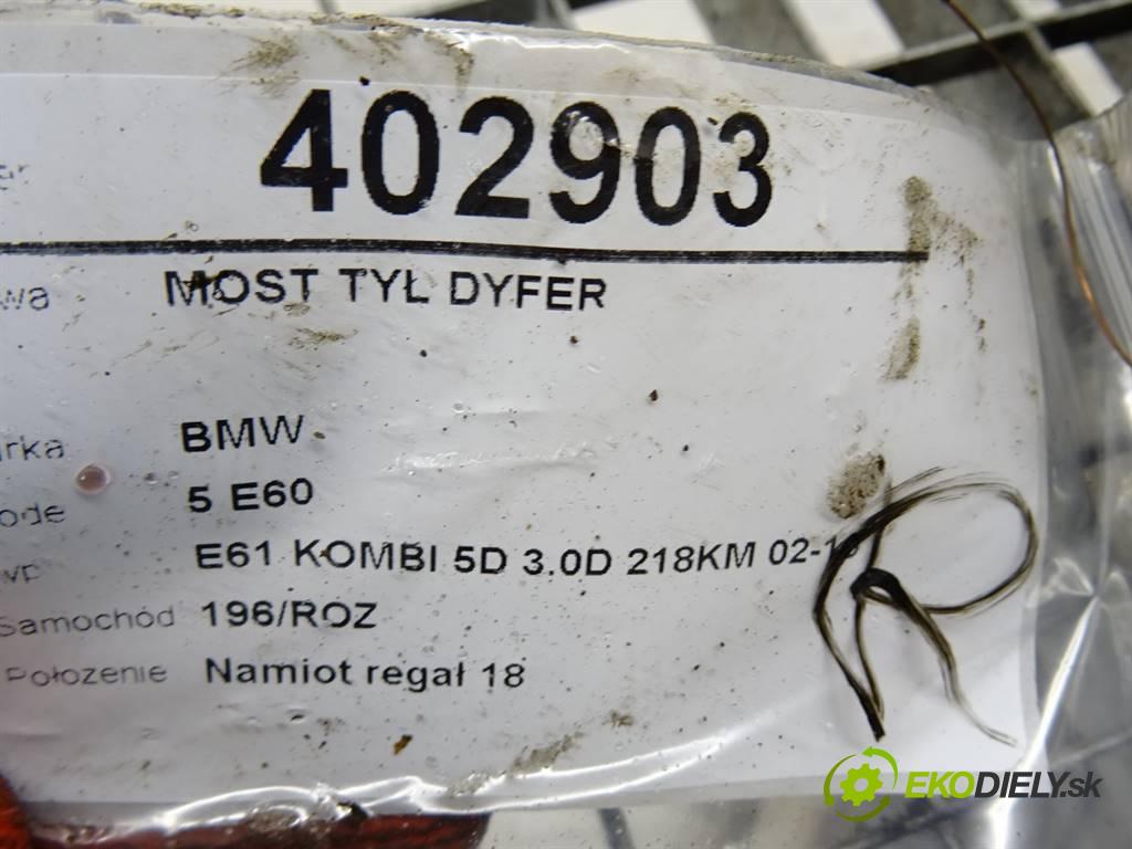 BMW 5 E60  2005 160 kW E61 KOMBI 5D 3.0D 218KM 02-10 3000 Most zad ,diferenciál 1460850 (Zadné)
