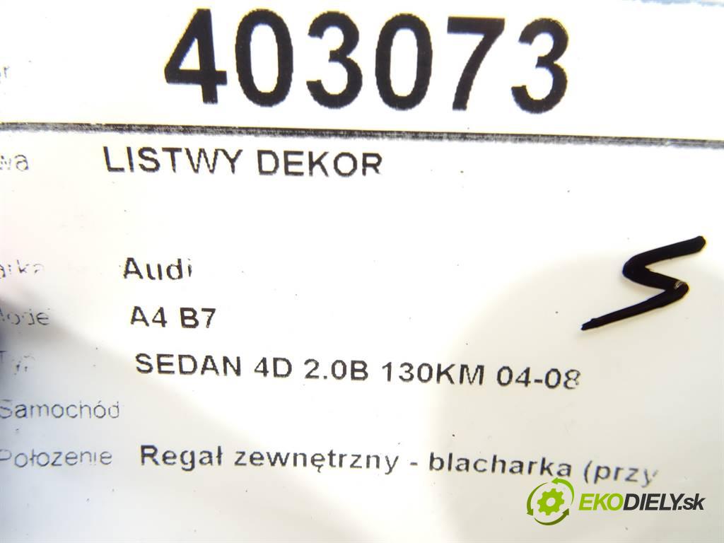 Audi A4 B7    SEDAN 4D 2.0B 130KM 04-08  lišty kryt 8E1853189 (Lišty)