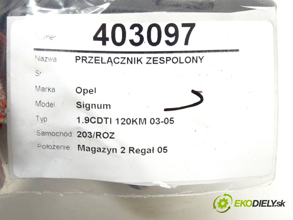 Opel Signum  2006 88 kW 1.9CDTI 120KM 03-05 1900 Prepínač kombinovaný 13204146UY (Prepínače, spínače, tlačidlá a ovládače kúrenia)