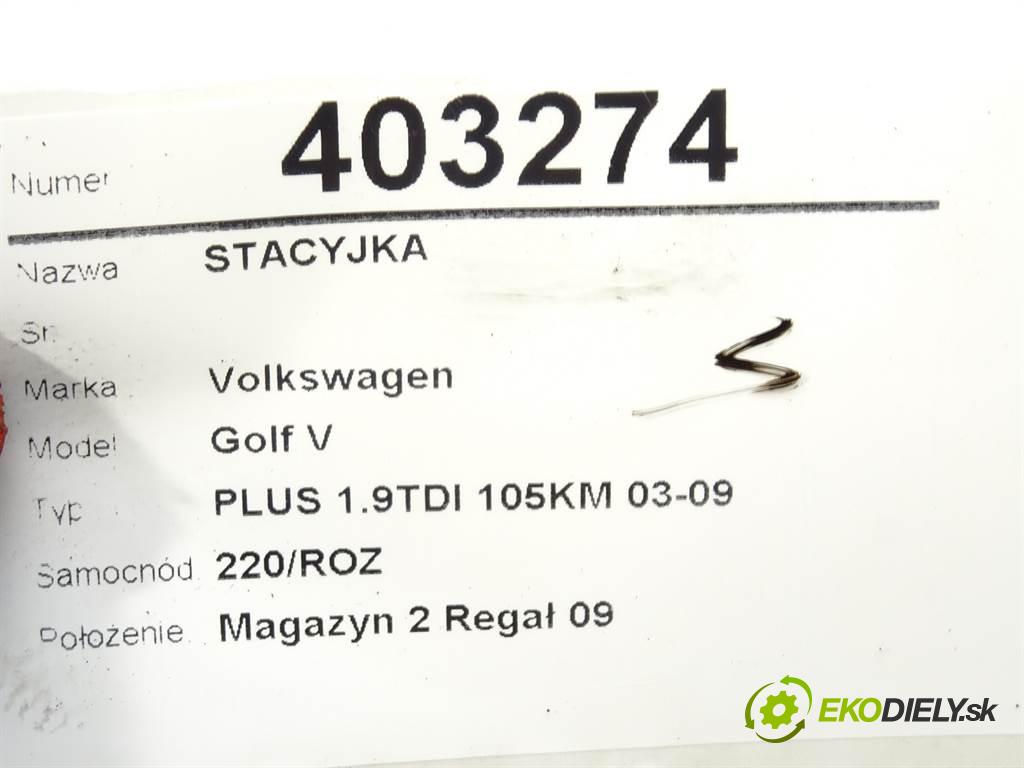 Volkswagen Golf V  2005 77 kW PLUS 1.9TDI 105KM 03-09 1900 spinačka 1K0905851B (Spínacie skrinky a kľúče)