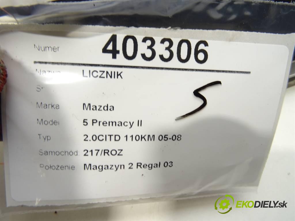 MAZDA 5 (CR19) 2005 - 2010    2.0 CD (CR19) 81 kW [110 KM] olej napędowy 2005 -   Prístrojovka CGCC79D (Prístrojové dosky, displeje)