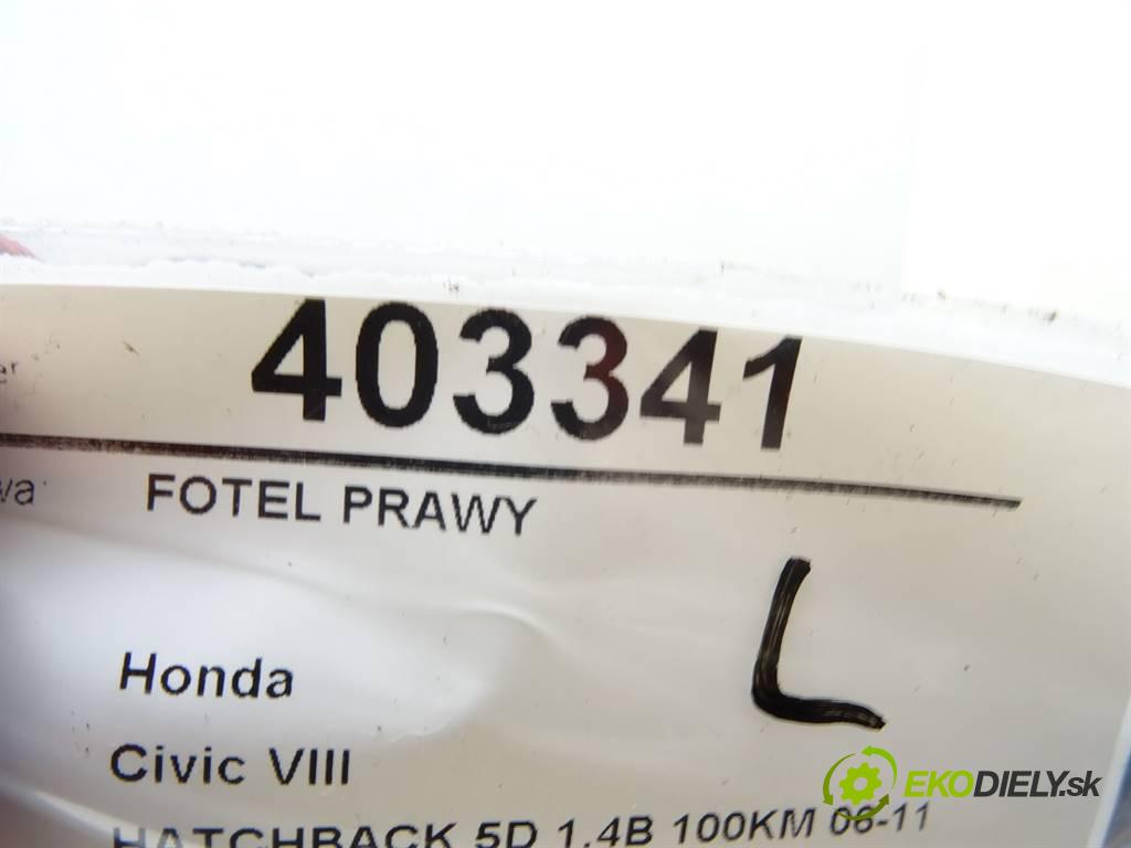 HONDA CIVIC VIII Hatchback (FN, FK) 2005 - 2022    1.4 (FK1, FN4) 73 kW [100 KM] benzyna 2008 - 2022  Sedadlo pravy  (Sedačky, sedadlá)