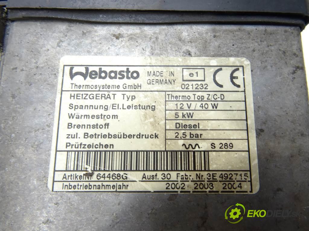 BMW X5 (E53) 2000 - 2006    3.0 d 135 kW [184 KM] olej napędowy 2001 - 2003  Webasto THERMO TOP Z/C-D (Webasto)