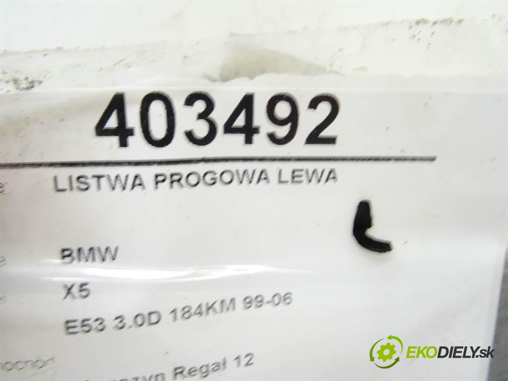 BMW X5 (E53) 2000 - 2006    3.0 d 135 kW [184 KM] olej napędowy 2001 - 2003  Lišta prahová ľavá strana  (Lišty prahové)
