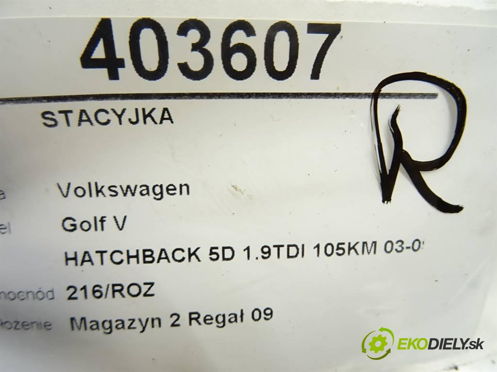 Volkswagen Golf V  2008 77 kW HATCHBACK 5D 1.9TDI 105KM 03-09 1900 spinačka 1K0905851B (Spínacie skrinky a kľúče)