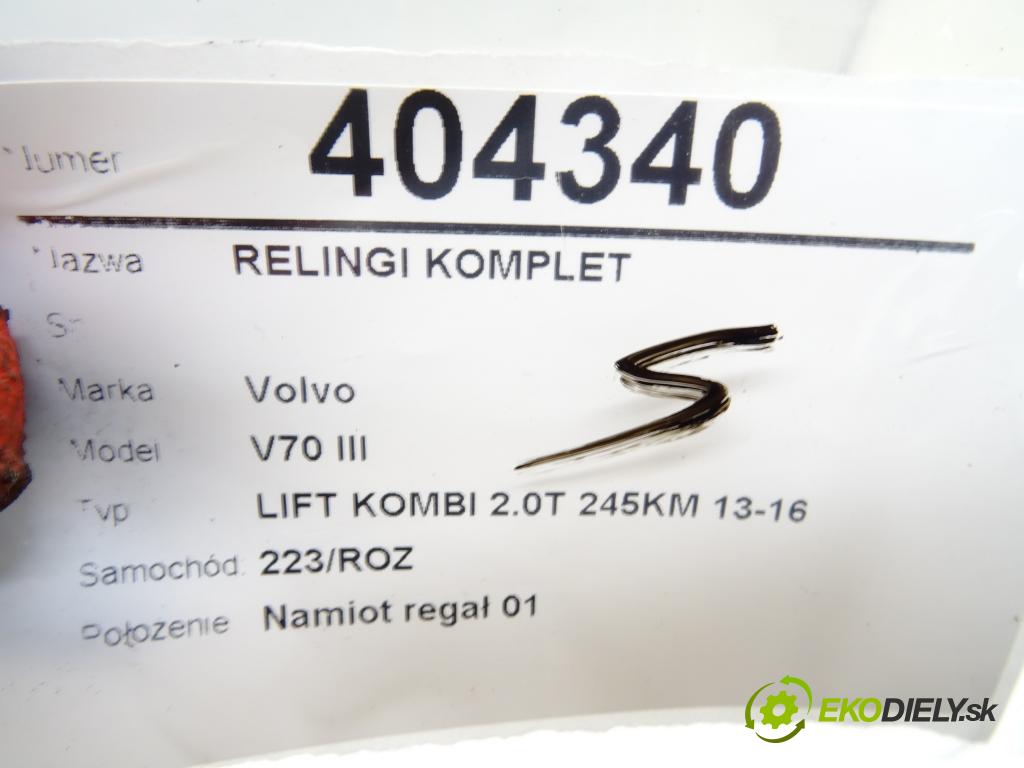 VOLVO V70 III (135) 2007 - 2016    T5 180 kW [245 KM] benzyna 2013 - 2016  ŽELEZNICE:  (Strešné lyžiny)