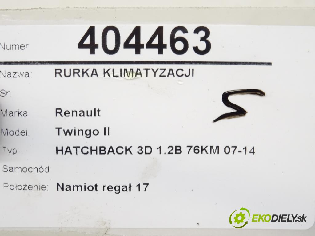 RENAULT TWINGO II (CN0_) 2007 - 2022    1.2 16V (CN0K, CN0V) 56 kW [76 KM] benzyna 2007 -   rúrka klimatizácie 8200482855E (Rúrky klimatizácie)