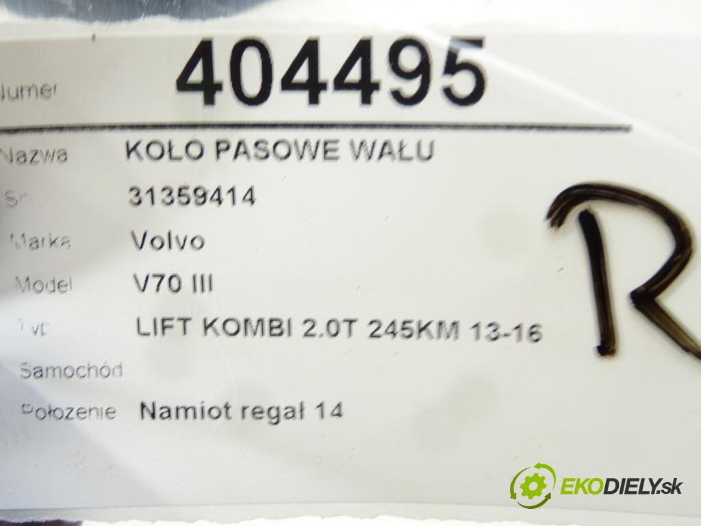 VOLVO V70 III (135) 2007 - 2016    T5 180 kW [245 KM] benzyna 2013 - 2016  koleso kolesová hriadeľa 31359414 (Remenice)