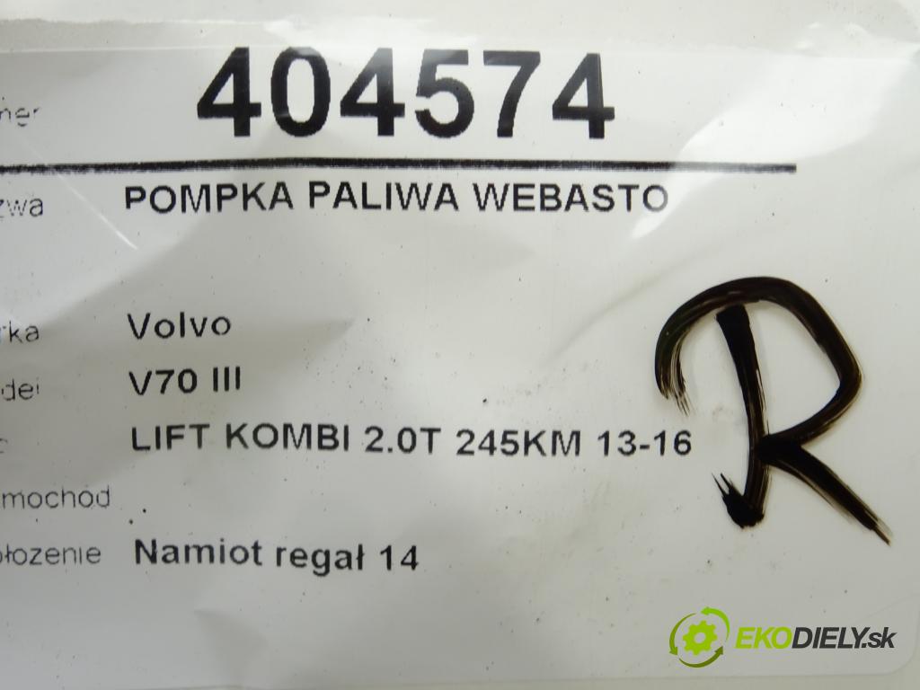 VOLVO V70 III (135) 2007 - 2016    T5 180 kW [245 KM] benzyna 2013 - 2016  pumpa paliva Webasto 9002853H (Webasto)