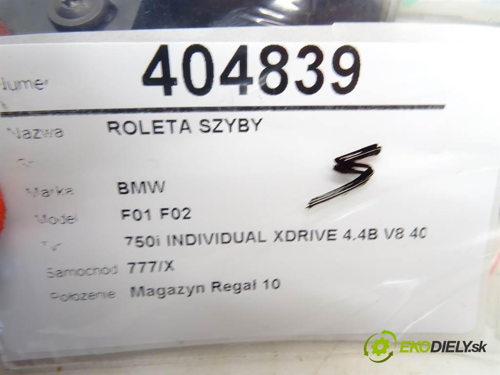 BMW 7 (F01, F02, F03, F04) 2008 - 2015    750 i, Li xDrive 300 kW [408 KM] benzyna 2009 - 20  Roleta okna 9129056 (Ostatné)
