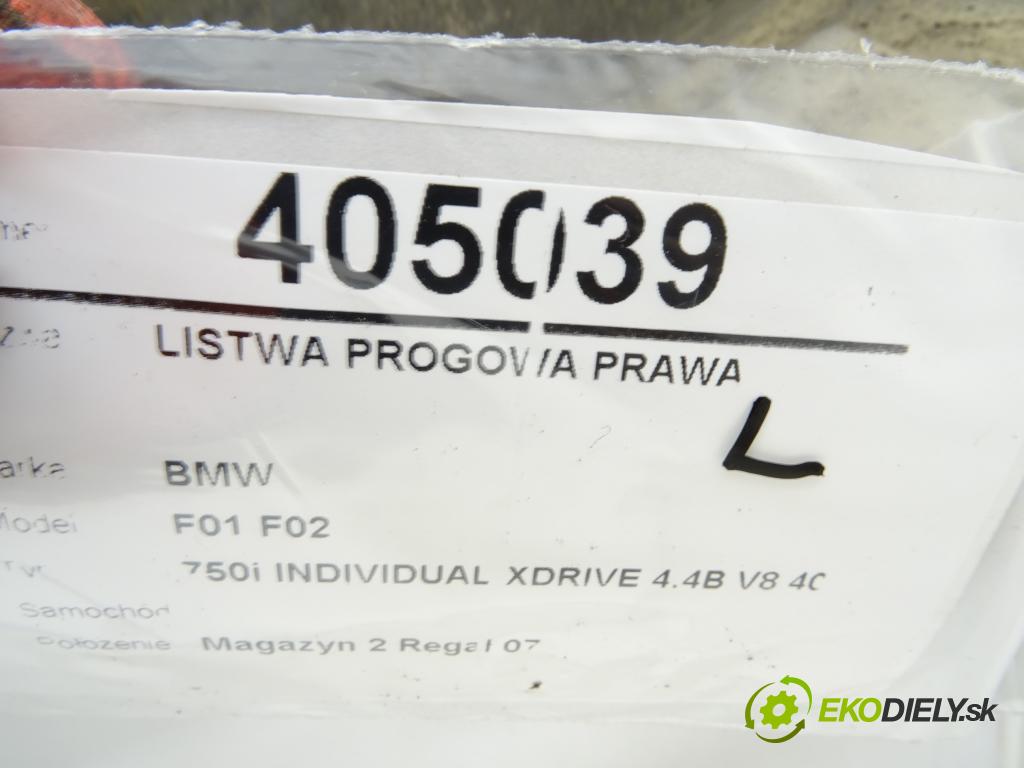 BMW 7 (F01, F02, F03, F04) 2008 - 2015    750 i, Li xDrive 300 kW [408 KM] benzyna 2009 - 20  lišta prahová pravá  (Lišty prahů)