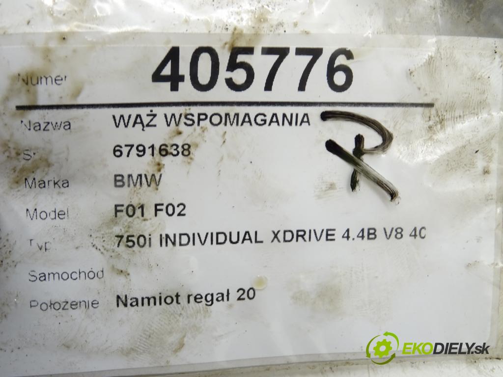 BMW 7 (F01, F02, F03, F04) 2008 - 2015    750 i, Li xDrive 300 kW [408 KM] benzyna 2009 - 20  hadica servočerpadlo 6791638 (Rúrky, hadice servočerpadla)