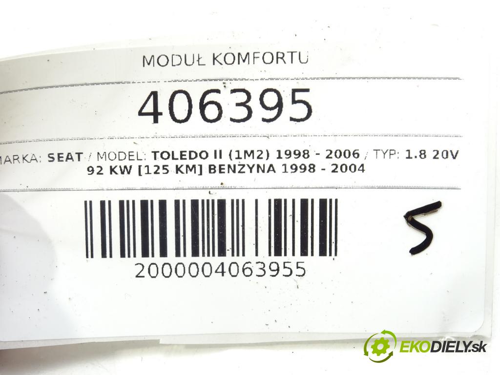 SEAT TOLEDO II (1M2) 1998 - 2006    1.8 20V 92 kW [125 KM] benzyna 1998 - 2004  Modul komfortu 1J0959799S (Moduly komfortu)