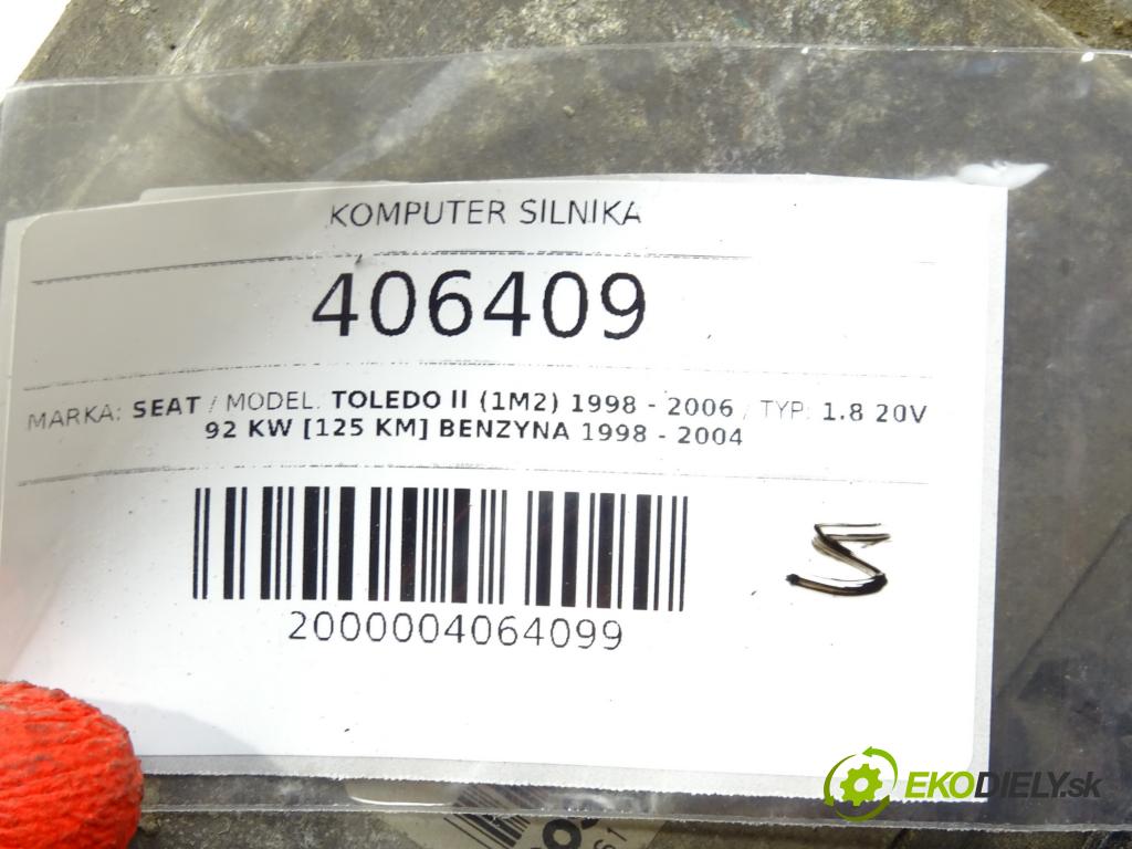 SEAT TOLEDO II (1M2) 1998 - 2006    1.8 20V 92 kW [125 KM] benzyna 1998 - 2004  riadiaca jednotka Motor 06A906018FR (Riadiace jednotky)