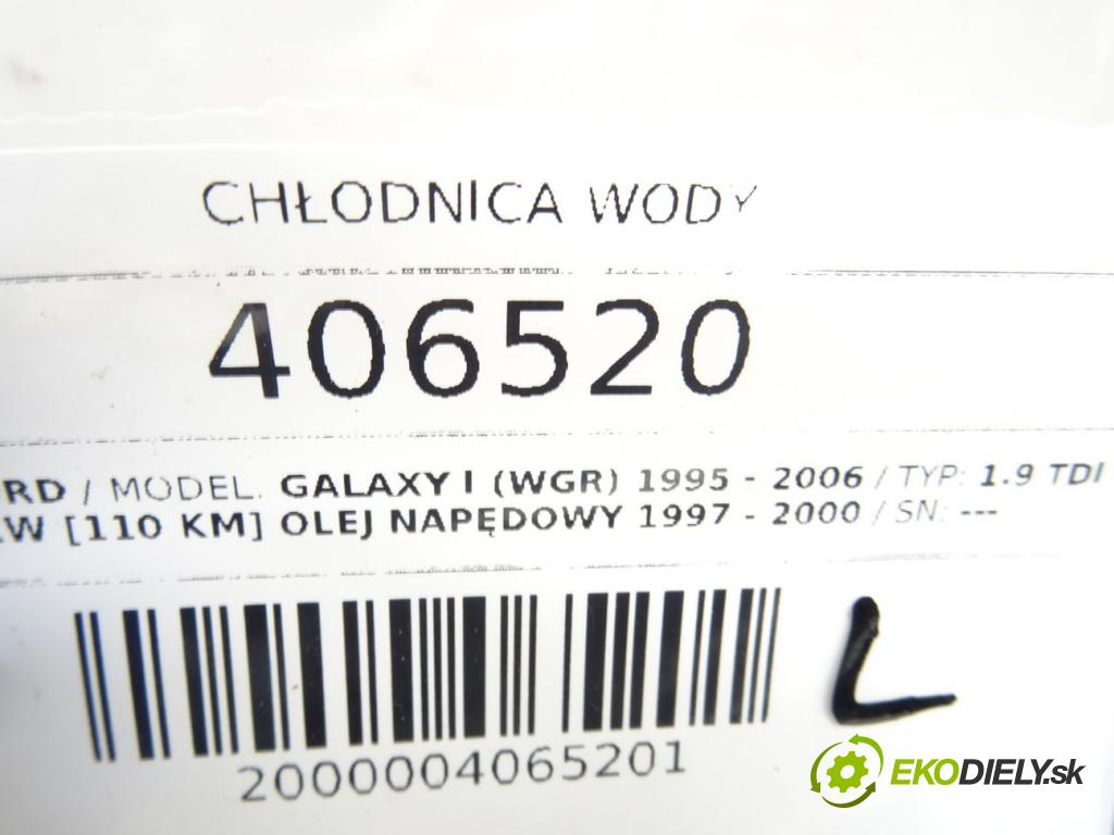 FORD GALAXY I (WGR) 1995 - 2006    1.9 TDI 81 kW [110 KM] olej napędowy 1997 - 2000  Chladič vody 7M3121253B (Chladiče vody)