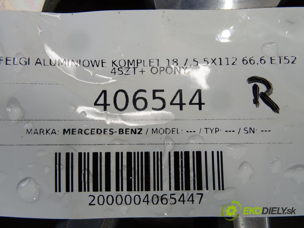 MERCEDES-BENZ ---    ---  disky hliníkové 18 7,5 5X112 66,6 ET52 PNEUMATIKY: