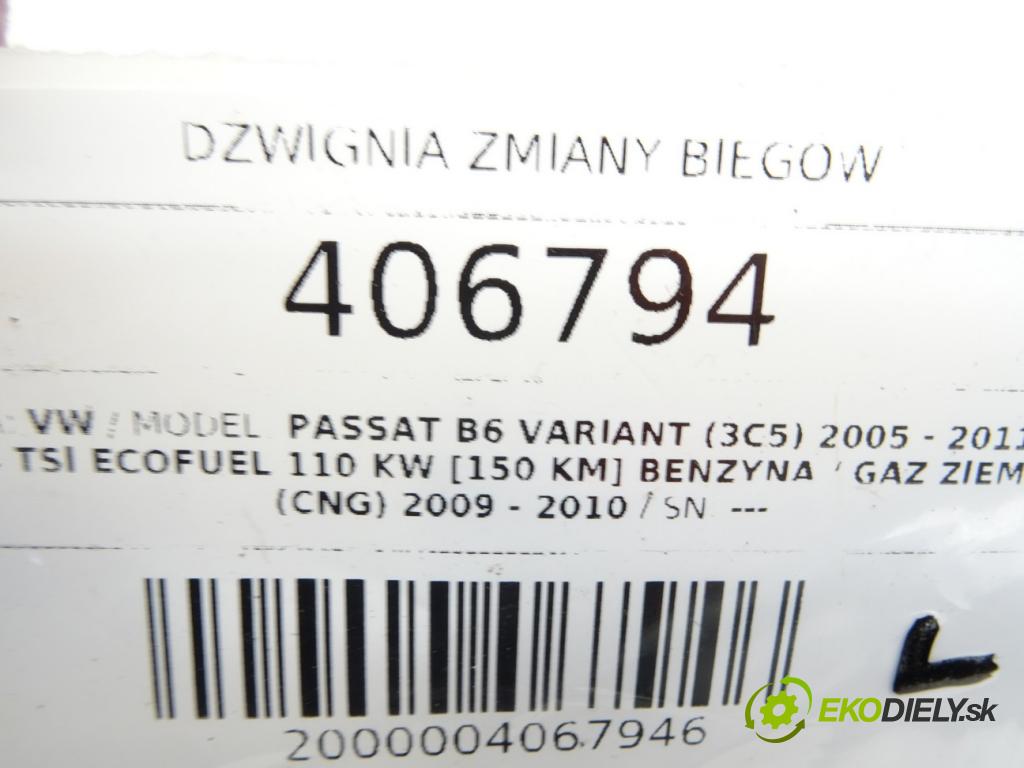 VW PASSAT B6 Variant (3C5) 2005 - 2011    1.4 TSI EcoFuel 110 kW [150 KM] Benzyna / gaz ziem  Kulisa  (Rýchlostné páky / kulisy)