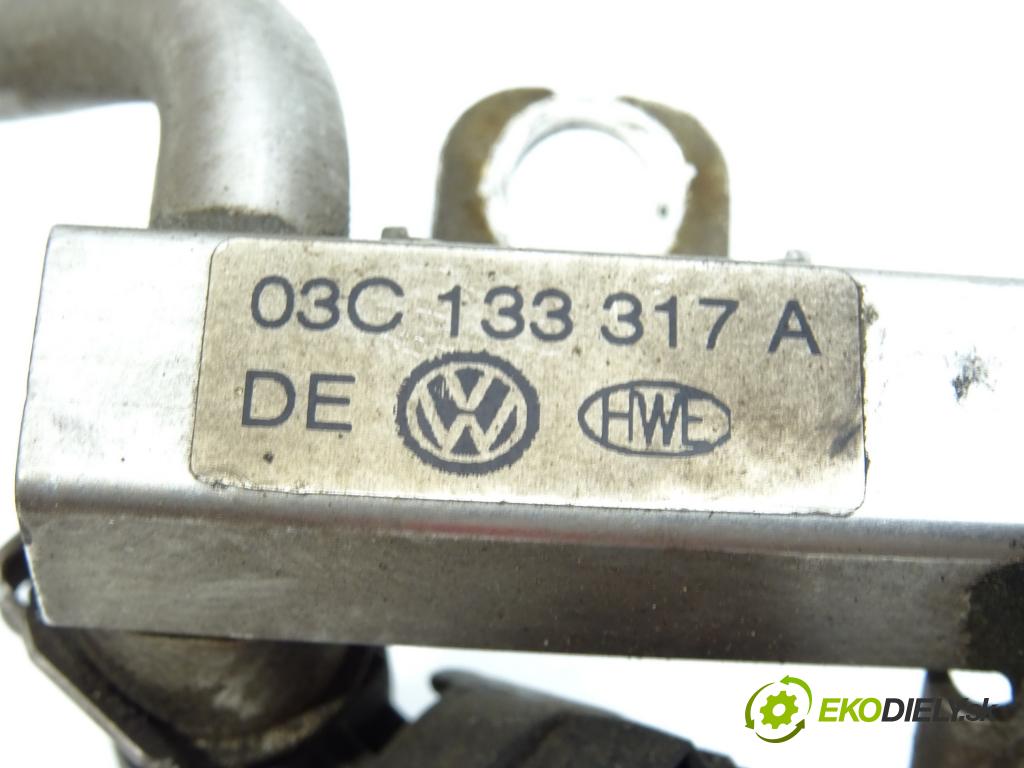 VW PASSAT B6 Variant (3C5) 2005 - 2011    1.4 TSI EcoFuel 110 kW [150 KM] Benzyna / gaz ziem  Lišta vstrekovacia Vstrekovacie ventily 03C129041A 03C906039 (Vstrekovacie lišty)