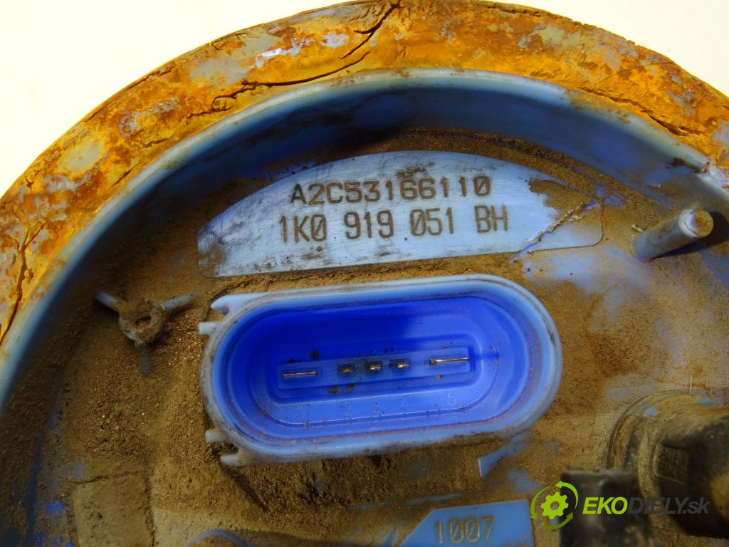 VW PASSAT B6 Variant (3C5) 2005 - 2011    1.4 TSI EcoFuel 110 kW [150 KM] Benzyna / gaz ziem  Pumpa paliva vnútorná 1K0919051BH (Palivové pumpy, čerpadlá, plaváky)