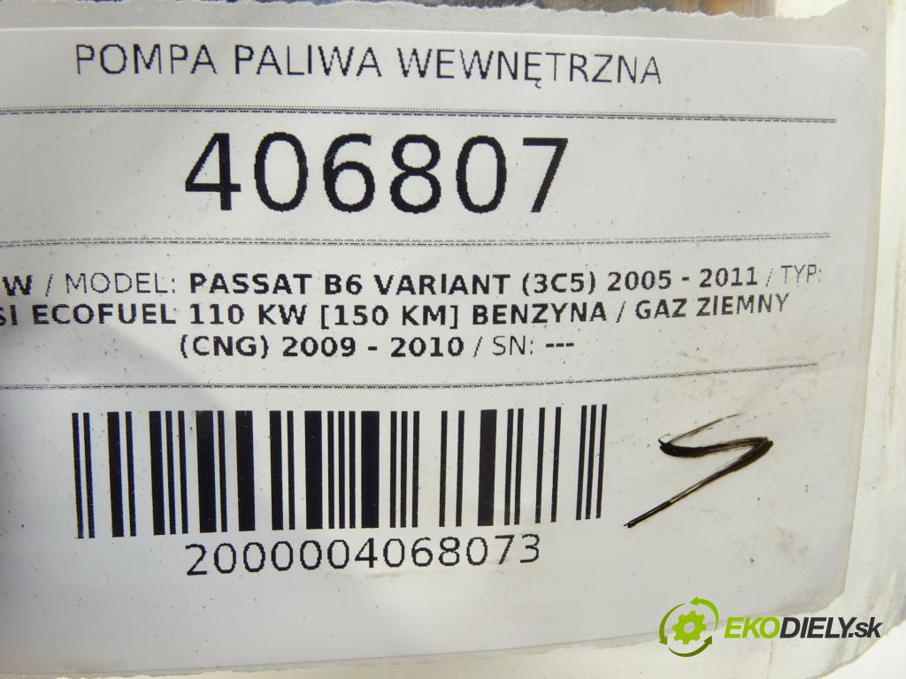 VW PASSAT B6 Variant (3C5) 2005 - 2011    1.4 TSI EcoFuel 110 kW [150 KM] Benzyna / gaz ziem  pumpa paliva vnitřní 1K0919051BH (Palivové pumpy, čerpadla)