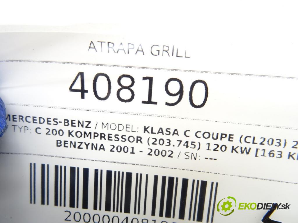 MERCEDES-BENZ KLASA C coupe (CL203) 2001 - 2011    C 200 Kompressor (203.745) 120 kW [163 KM] benzyna  Mriežka maska  (Mriežky, masky)