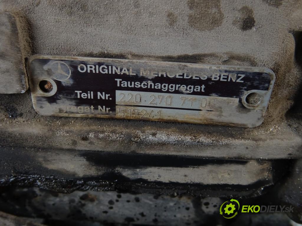 MERCEDES-BENZ KLASA S (W220) 1998 - 2005    S 400 CDI (220.028, 220.128) 184 kW [250 KM] olej   Prevodovka 2202707100 (Prevodovky)