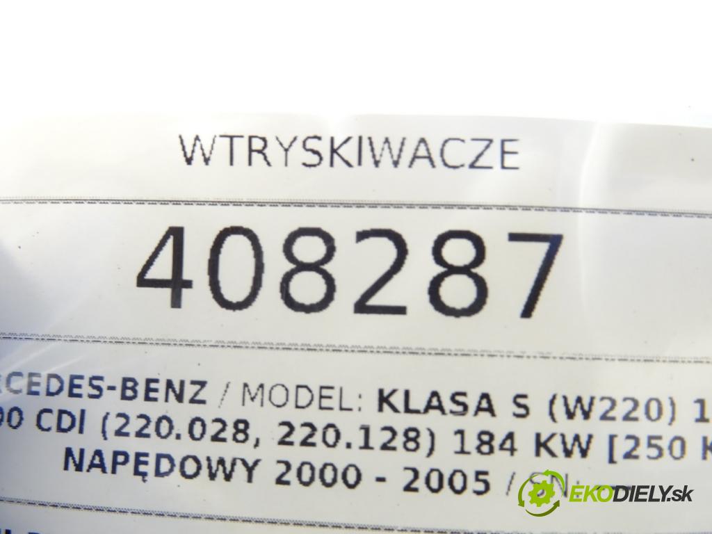 MERCEDES-BENZ KLASA S (W220) 1998 - 2005    S 400 CDI (220.028, 220.128) 184 kW [250 KM] olej   Vstrekovacie ventily A6280700587 (Vstrekovacie ventily)