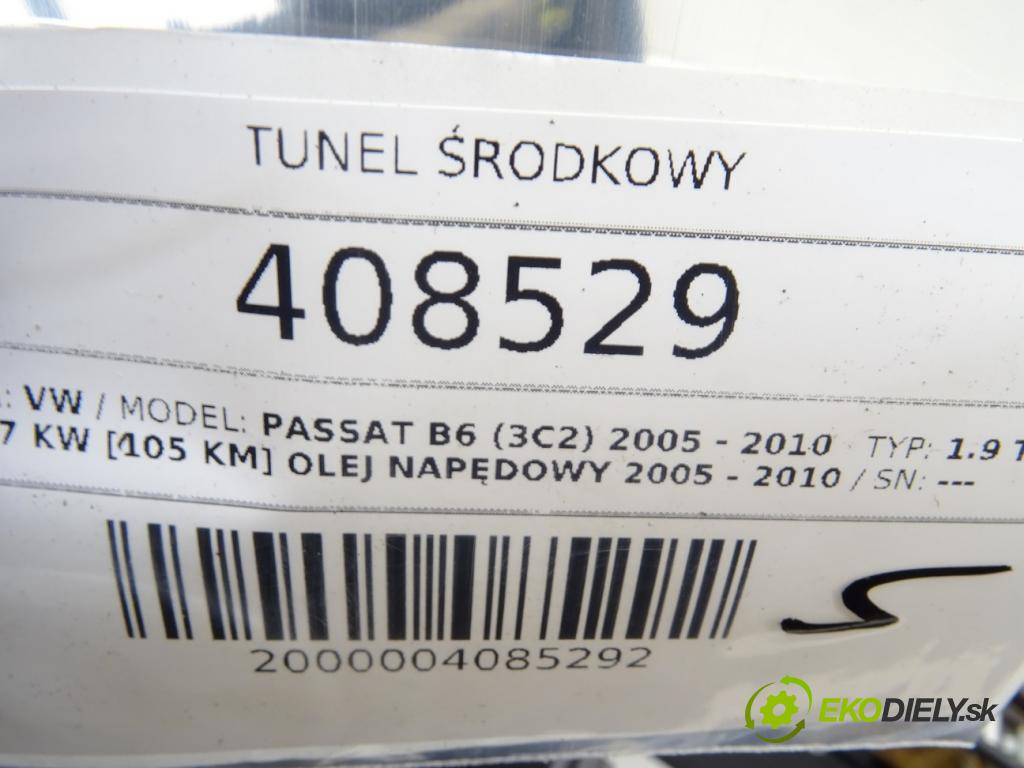 VW PASSAT B6 (3C2) 2005 - 2010    1.9 TDI 77 kW [105 KM] olej napędowy 2005 - 2010  Tunel stredový 3C1863241 (Stredový tunel / panel)