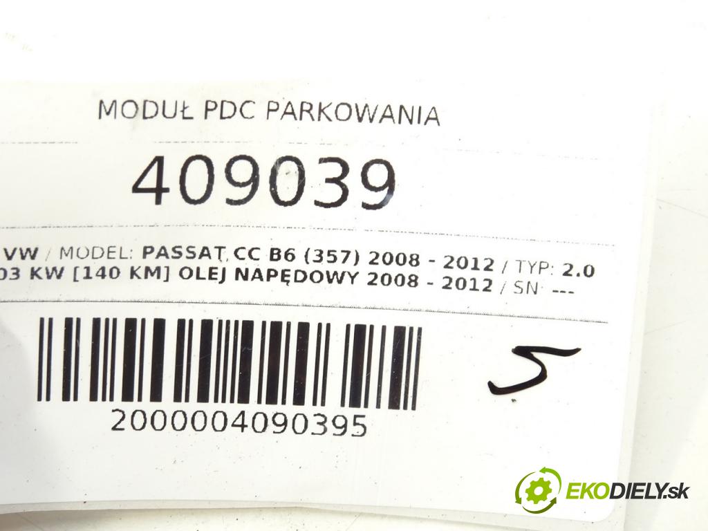 VW PASSAT CC B6 (357) 2008 - 2012    2.0 TDI 103 kW [140 KM] olej napędowy 2008 - 2012  Modul PDC 3C8919475 (Ostatné)