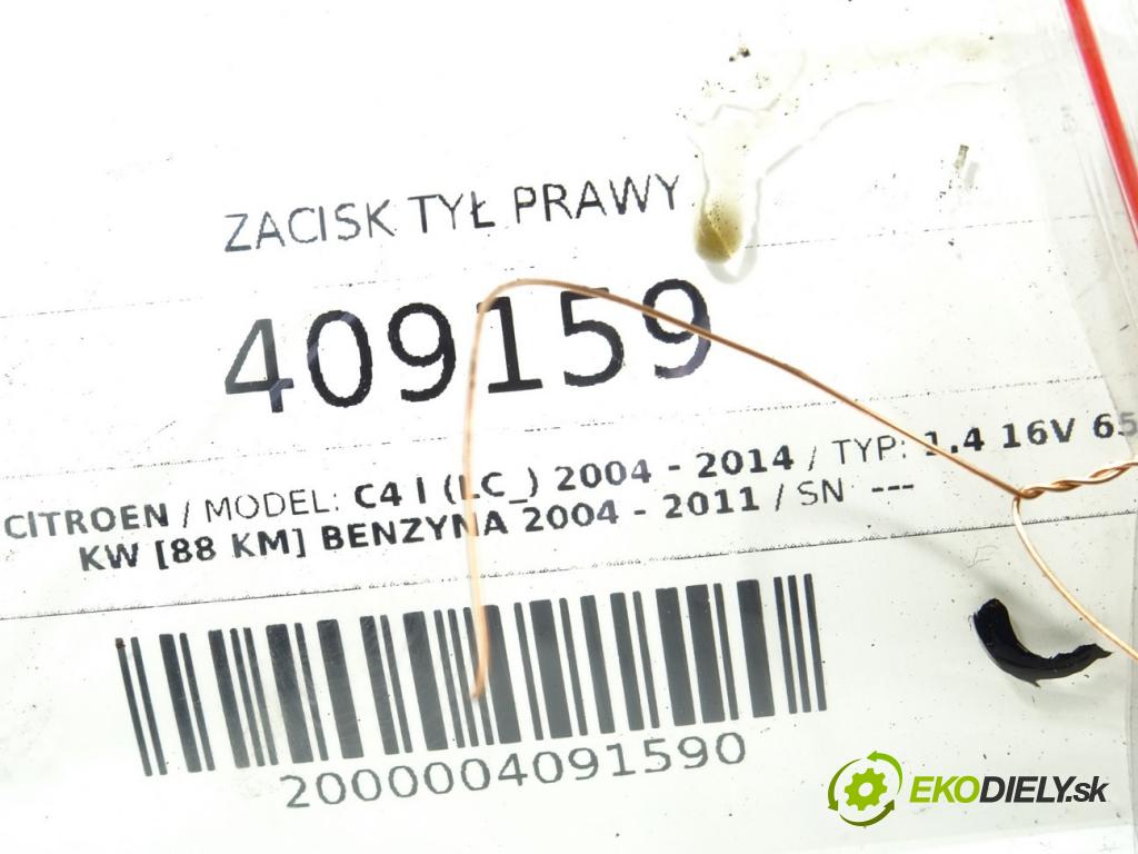 CITROEN C4 I (LC_) 2004 - 2014    1.4 16V 65 kW [88 KM] benzyna 2004 - 2011  Brzdič strmeň zad pravy  (Ostatné)
