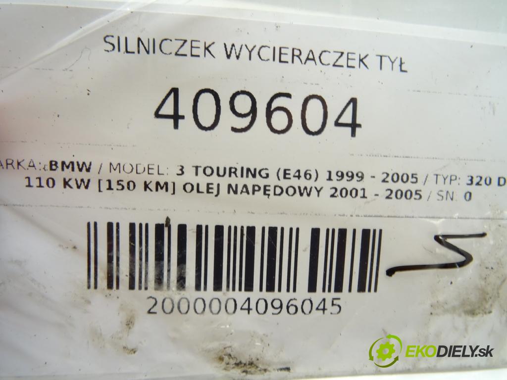 BMW 3 Touring (E46) 1999 - 2005    320 d 110 kW [150 KM] olej napędowy 2001 - 2005  Motorček stieračov zad 6903667 (Ostatné)