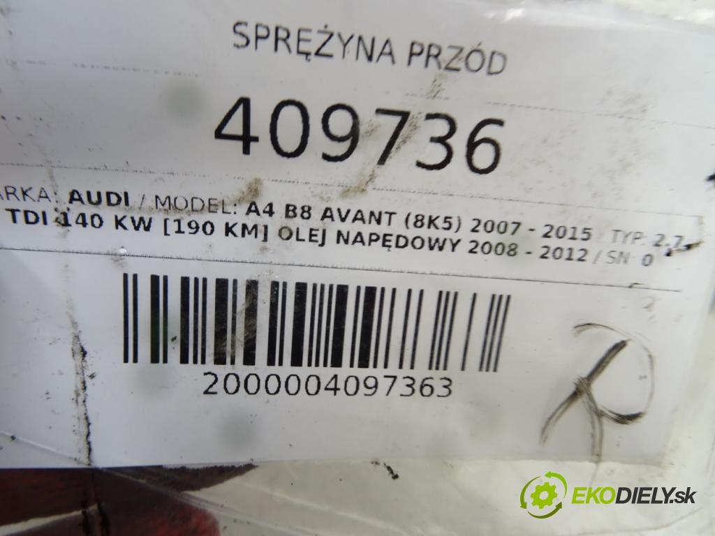 AUDI A4 B8 Avant (8K5) 2007 - 2015    2.7 TDI 140 kW [190 KM] olej napędowy 2008 - 2012  Pružina predný  (Ostatné)