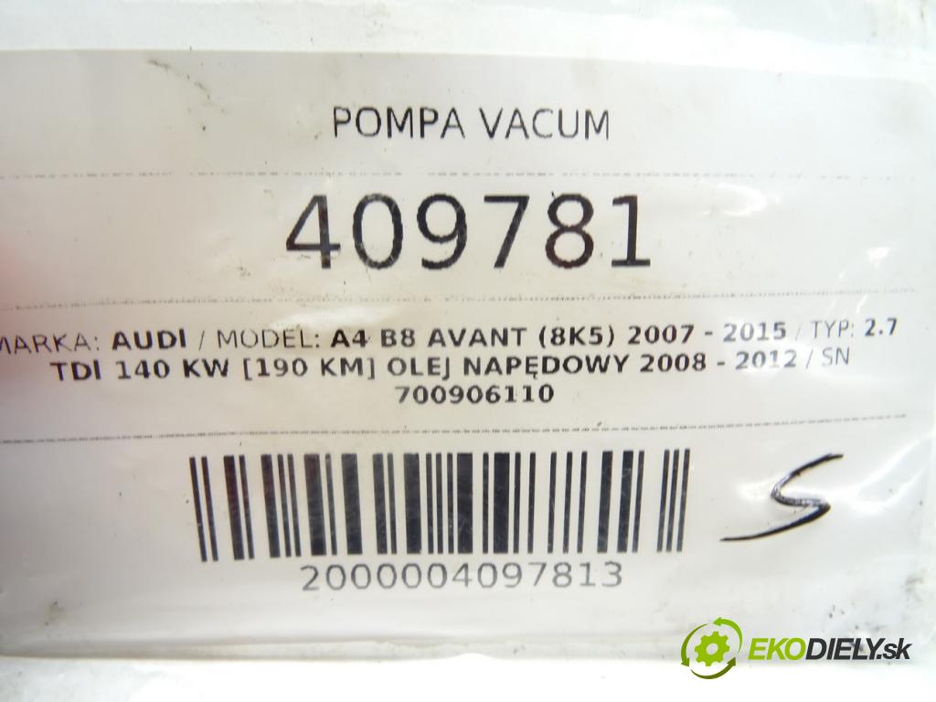 AUDI A4 B8 Avant (8K5) 2007 - 2015    2.7 TDI 140 kW [190 KM] olej napędowy 2008 - 2012  pumpa vakuová 057145100AF