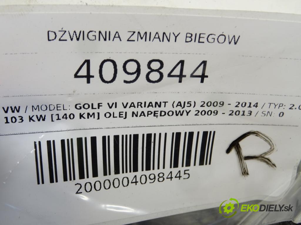 VW GOLF VI Variant (AJ5) 2009 - 2014    2.0 TDI 103 kW [140 KM] olej napędowy 2009 - 2013  Kulisa 1K0711049CD (Rýchlostné páky / kulisy)