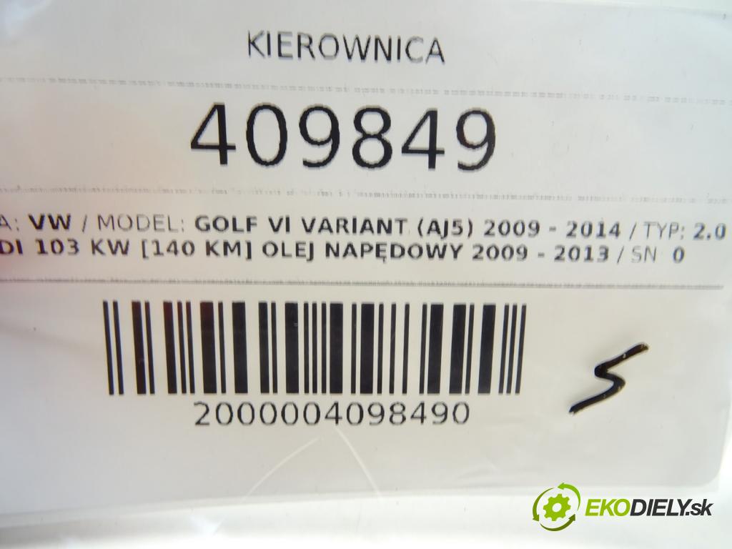 VW GOLF VI Variant (AJ5) 2009 - 2014    2.0 TDI 103 kW [140 KM] olej napędowy 2009 - 2013  Volant 5C0419091B (Volanty)