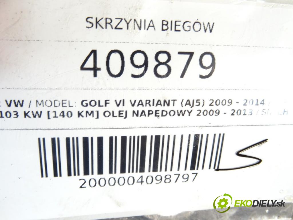 VW GOLF VI Variant (AJ5) 2009 - 2014    2.0 TDI 103 kW [140 KM] olej napędowy 2009 - 2013  Prevodovka LHD (Prevodovky)