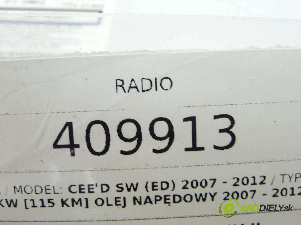 KIA CEED SW (ED) 2007 - 2012    1.6 CRDi 115 85 kW [115 KM] olej napędowy 2007 - 2  Navigácia CLARION MAX973HD
