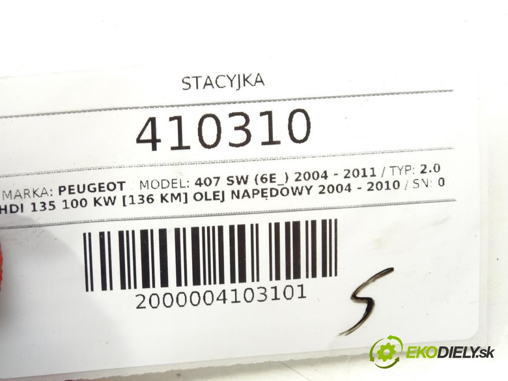 PEUGEOT 407 SW (6E_) 2004 - 2011    2.0 HDi 135 100 kW [136 KM] olej napędowy 2004 - 2  spinačka N0502455 (Spínacie skrinky a kľúče)